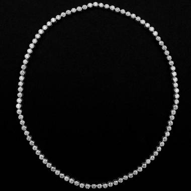 Collier diamant or blanc Perle de diamants