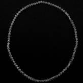 Collier diamant noir 17 carats or blanc Perle de diamants