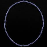 Collier saphir bleu 17 carats en or blanc 18K (37,9 g) Perle de diamants