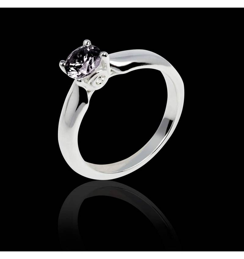 Bague de fiançailles diamant noir or blanc Motherhood Bague de fiançailles diamant noir or blanc Motherhood