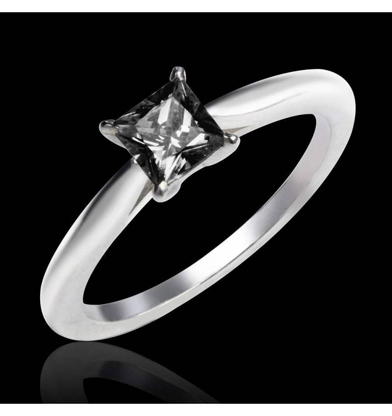 Bague de fiançailles diamant noir or blanc My Love Bague de fiançailles diamant noir or blanc My Love