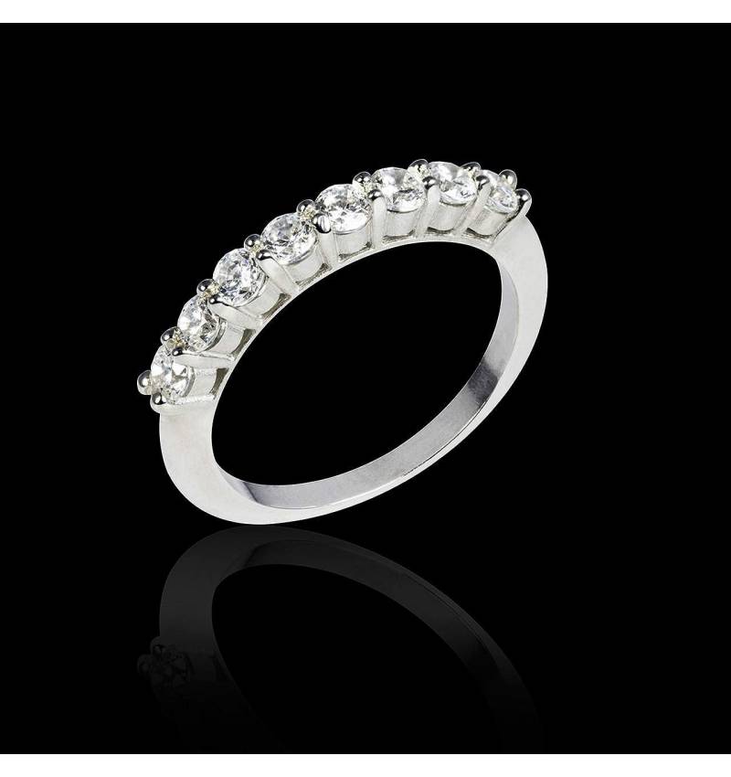 Alliance de mariage diamant 0,7 carat platine Mercure
