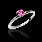 Bague de fiançailles saphir rose or blanc Valentina