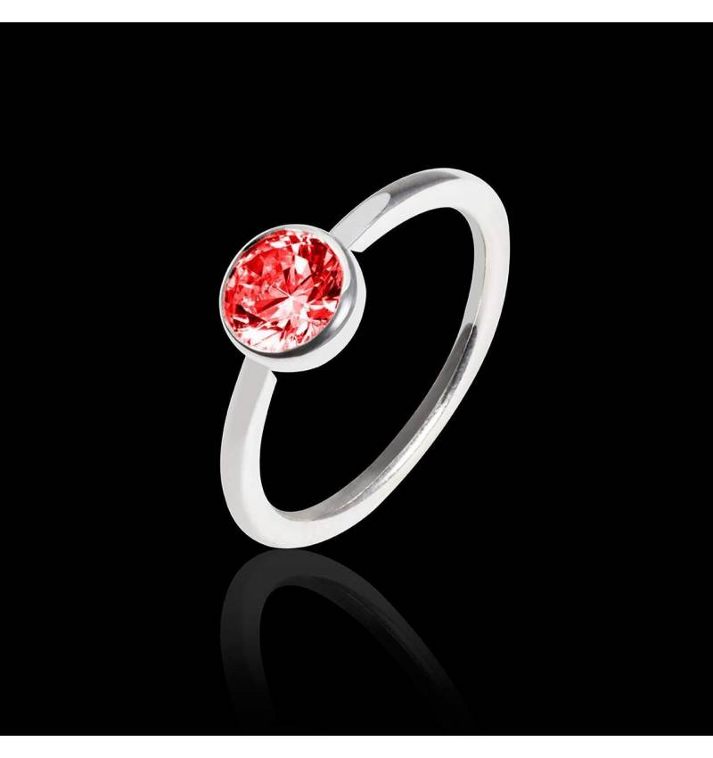 Bague de fiançailles rubis or blanc Cristina