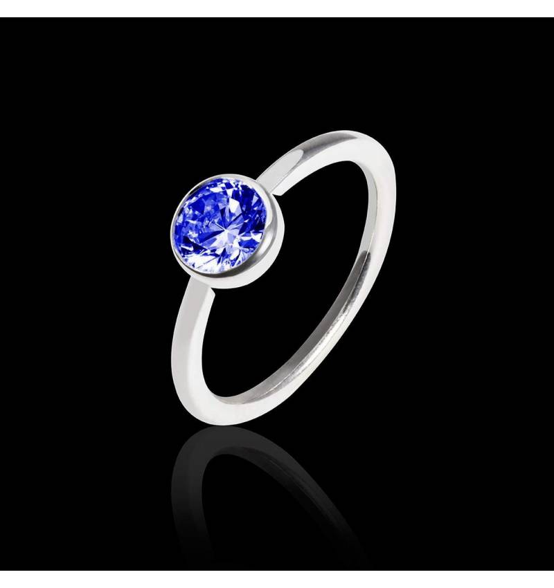 Bague de fiançailles saphir bleu or blanc Cristina Bague de fiançailles saphir bleu or blanc Cristina