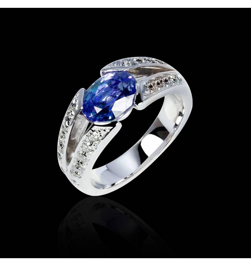 Bague saphir bleu Isabelle