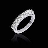 Alliance de mariage pavage diamant 0,5 carat or blanc Xena