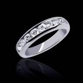 Alliance de mariage pavage diamant 0,5 carat or blanc Florence