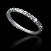 Alliance de mariage pavage diamant 0,5 carat or blanc Emilie