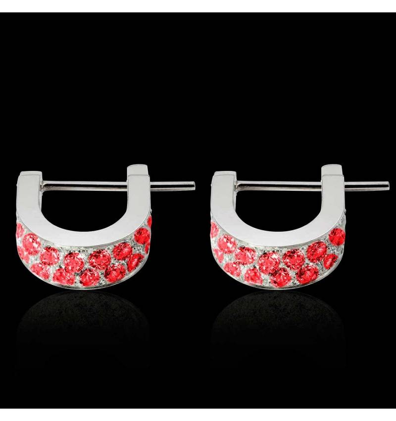 Boucles d'oreilles rubis Fuseaux