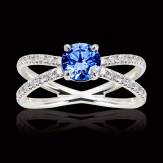 Bague saphir bleu Amandine