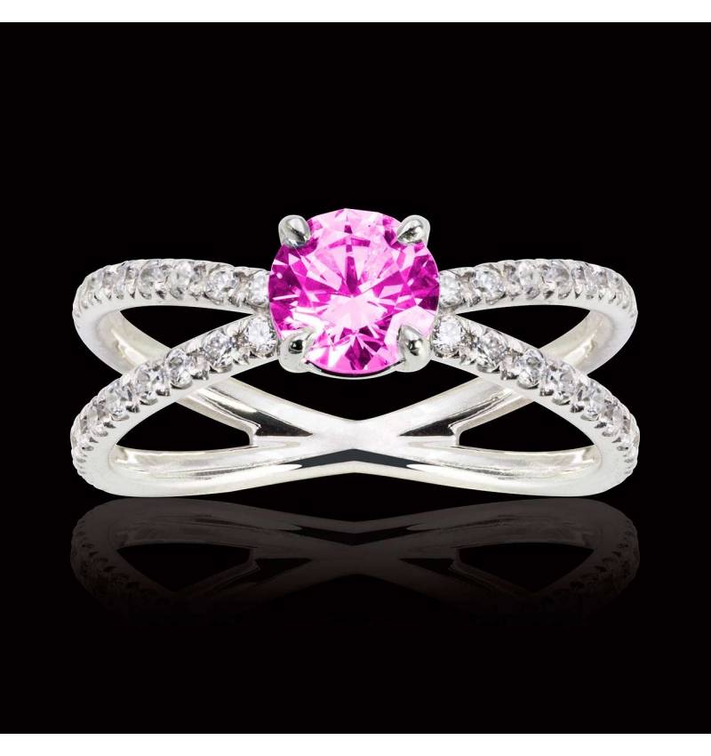 Bague saphir rose Amandine