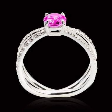 Bague saphir rose Amandine