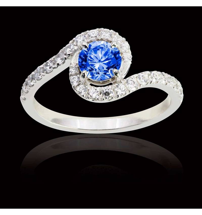 Bague saphir bleu Lilou