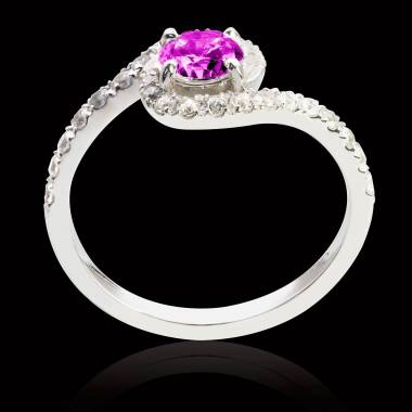 Bague saphir rose Lilou