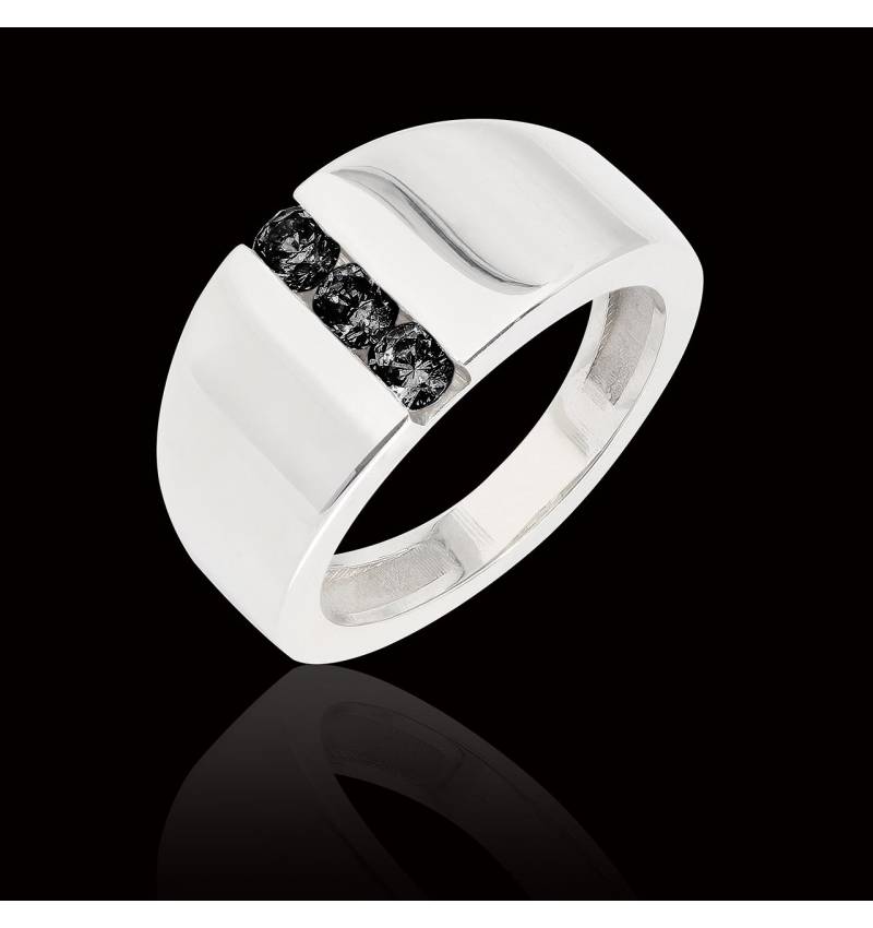 Bague diamant noir Emma