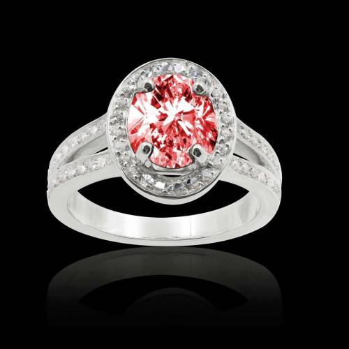 Bague de fiançailles rubis ovale Sarah