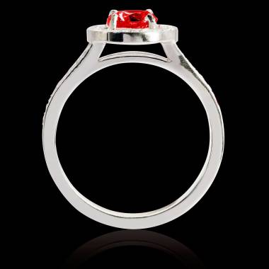 Bague de fiançailles rubis ovale Sarah