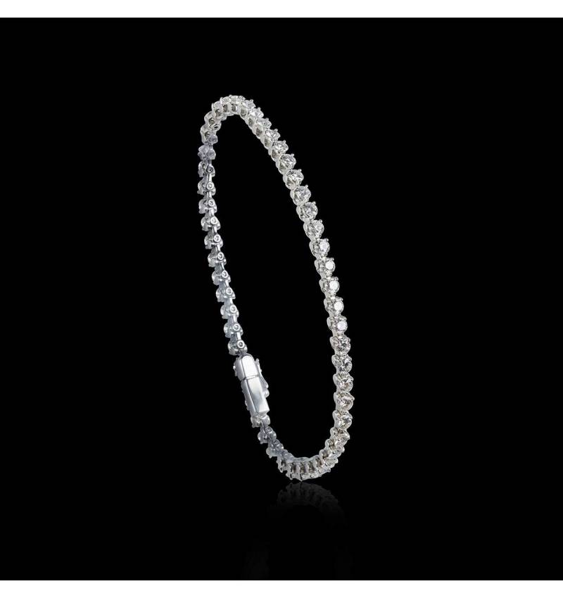 Bracelet diamant or blanc Rivière