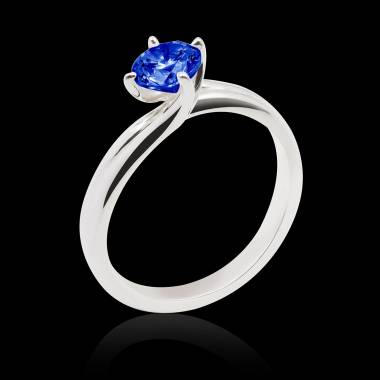 Bague solitaire bleu Alicia