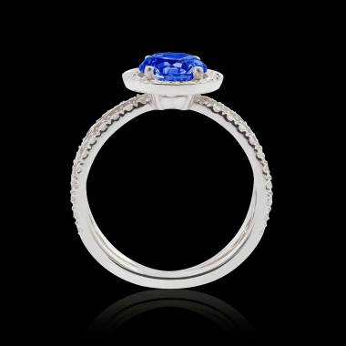 Bague de fiançailles saphir bleu Barbara