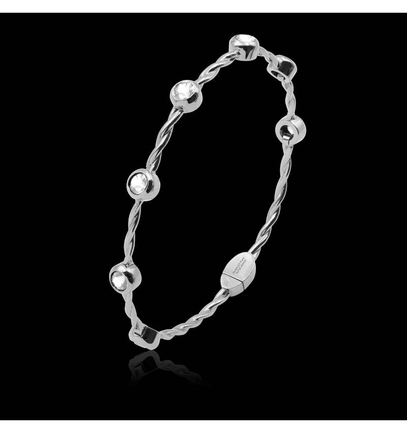 Bracelet diamant entrelacé