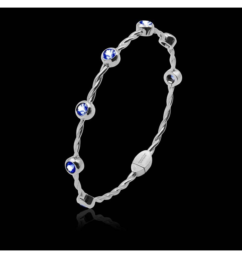 Bracelet saphir bleu Entrelacé