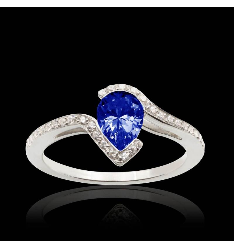 Bague saphir bleu Lucie