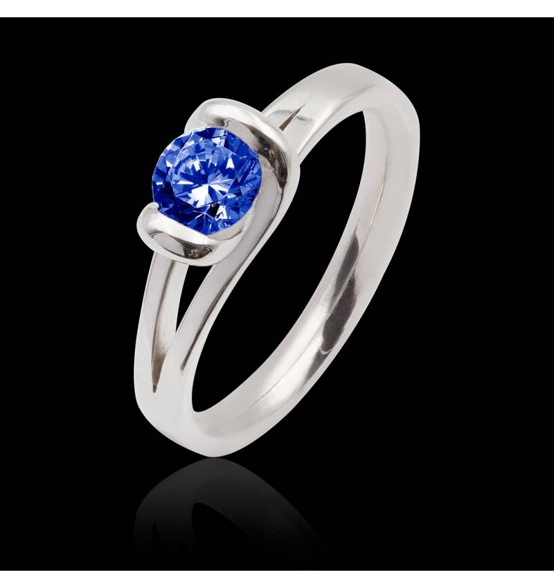 Bague saphir bleu Florine Solo