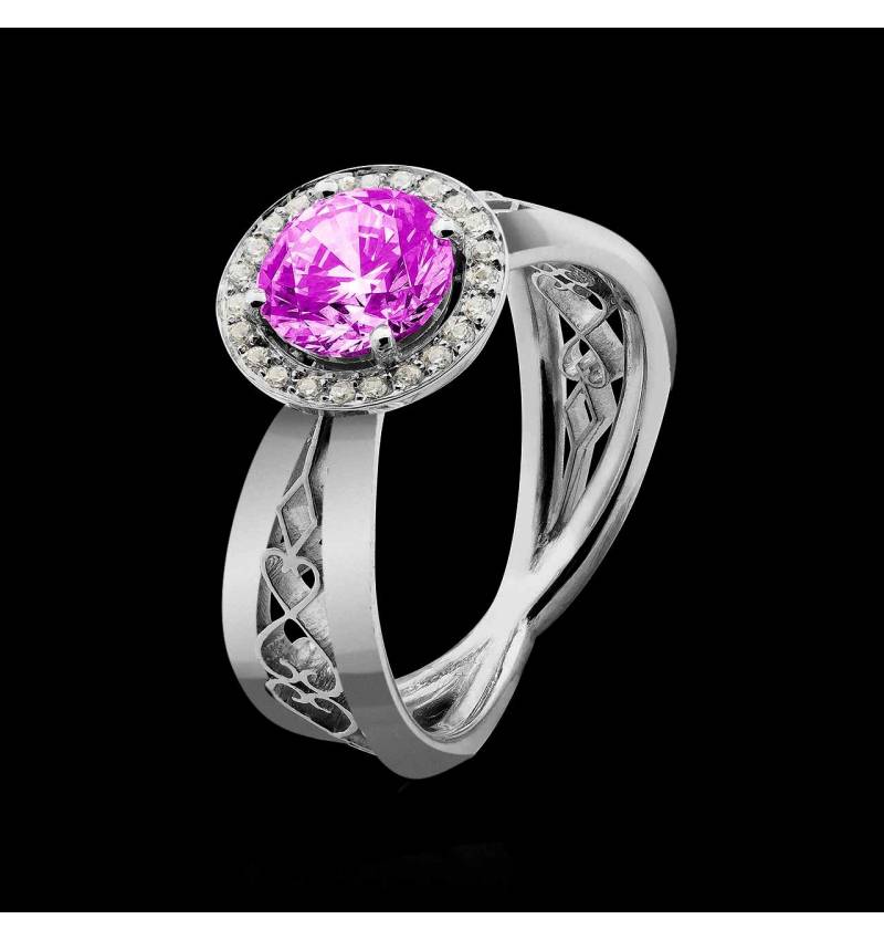 Bague saphir rose Barbara Solo