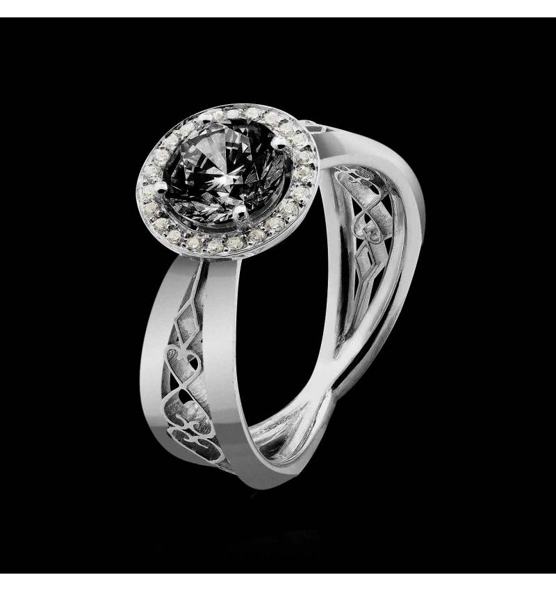 Bague diamant noir Barbara Solo Bague diamant noir Barbara Solo