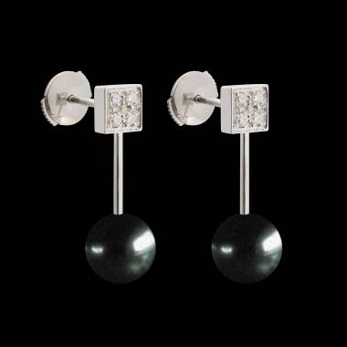 Boucles d'oreilles perle noire Tahiti Archipel