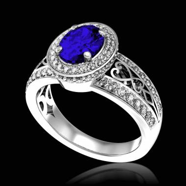 Bague de fiançailles Tanzanite Tsarine