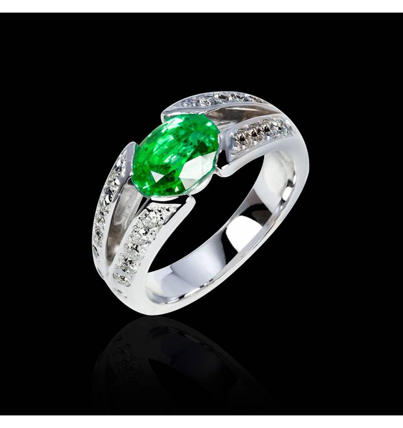 Bague de fiançailles Tsavorite Isabelle