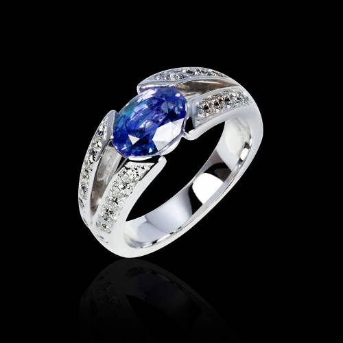 Bague de fiançailles Tanzanite Isabelle