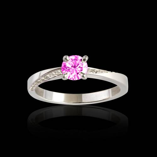 Bague de fiançailles Tourmaline rose Meryem