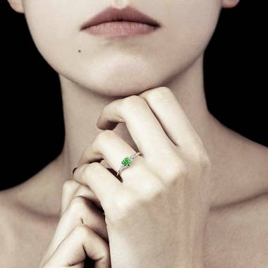 Bague de fiaançailles Tsavorite Virginie