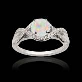 Bague opale blanche Juliette