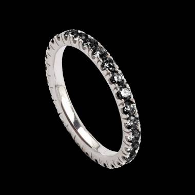 Alliance de mariage pavage diamant 0,5 carat or blanc Eve