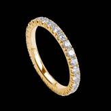 Alliance de mariage pavage diamant 0,6 carat or jaune Eve