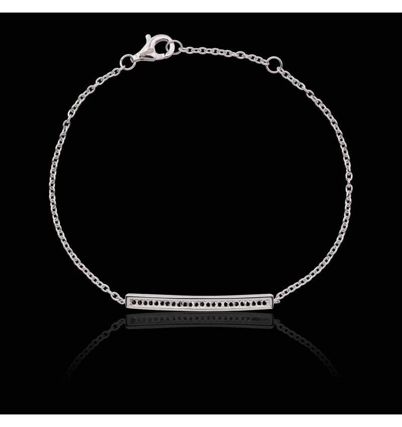 Bracelet diamant noir Pavé