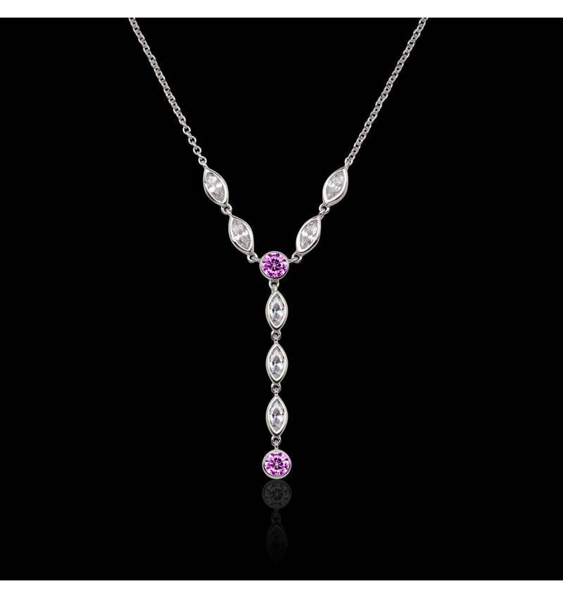 Pendentif saphir rose Pompadour Pendentif saphir rose Pompadour