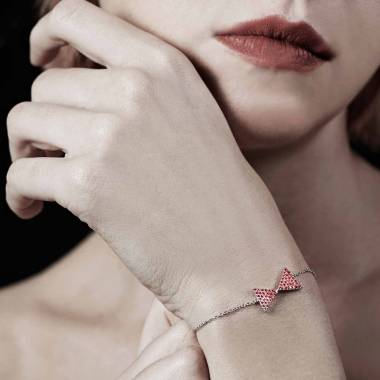 Bracelet rubis Noeud Papillon
