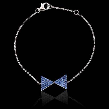 Bracelet saphir bleu Noeud Papillon