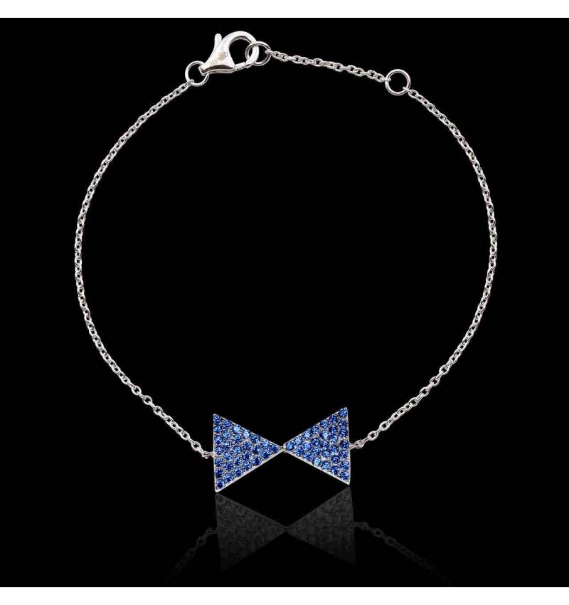 Bracelet saphir bleu Noeud Papillon