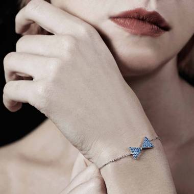 Bracelet saphir bleu Noeud Papillon