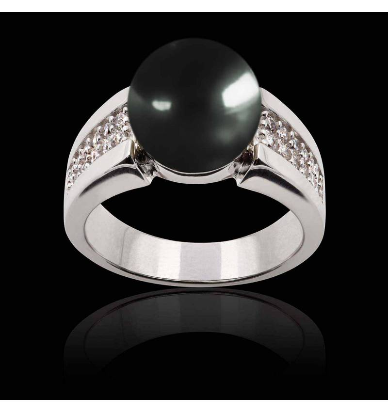 Bague perle Tahiti noire Aya Bague perle Tahiti noire Aya