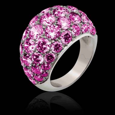 Bague saphir rose Romy