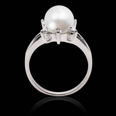 Bague perle blanche Louna