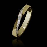 Alliance mariage femme or jaune 18K- diamants Auxence